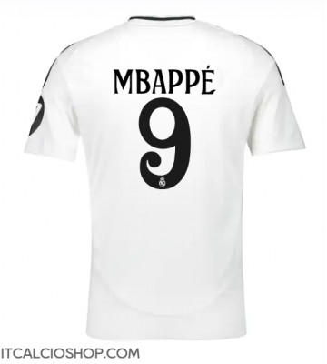 Real Madrid Kylian Mbappe #9 Prima Maglia 2024-25 Manica Corta